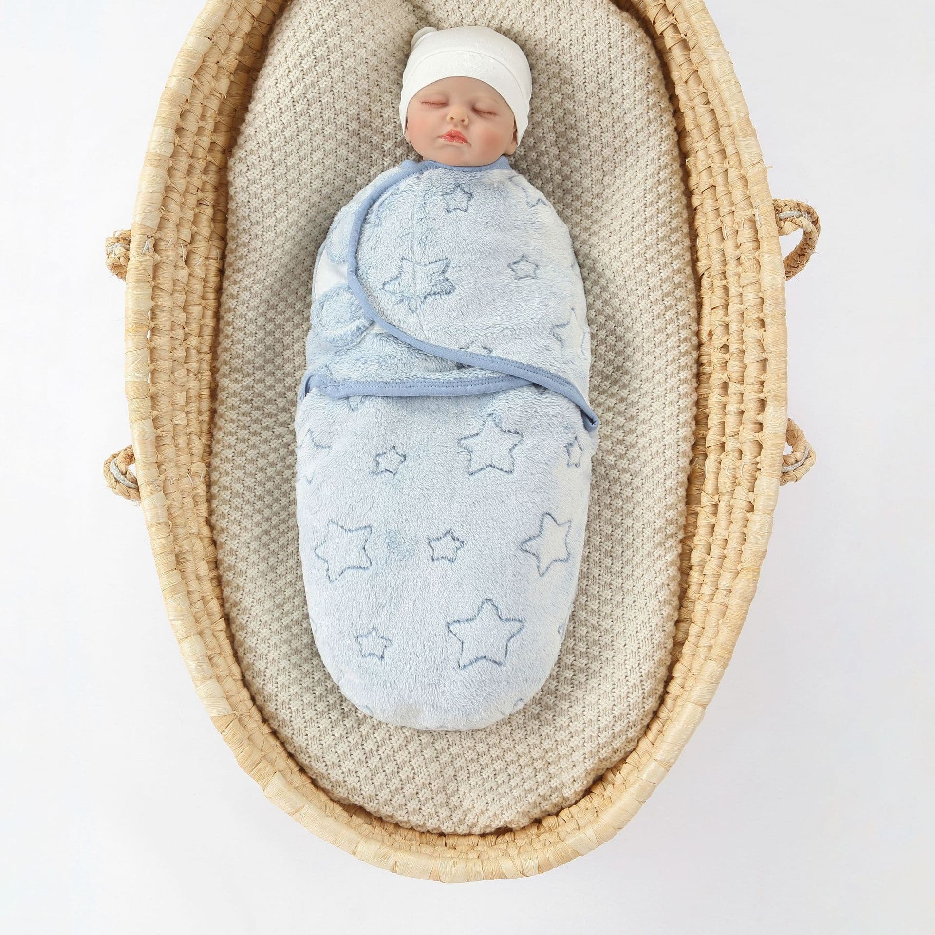 Cross-border baby swaddle blanket, newborn anti-startle swaddle sleeping bag, printed, suitable for all seasons, European and American style.