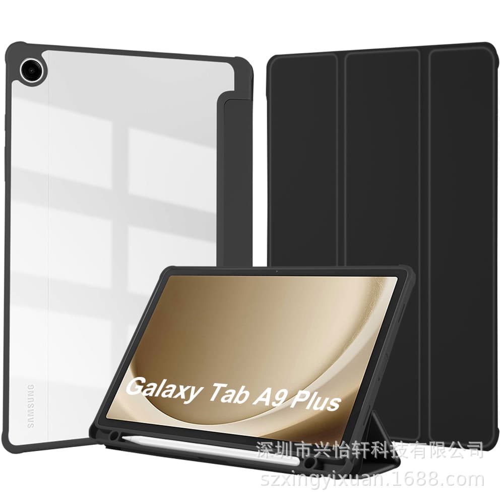 Suitable for Samsung galaxy tab A9 plus 11 inch A9 8.7 acrylic tri-fold pen slot protective cover