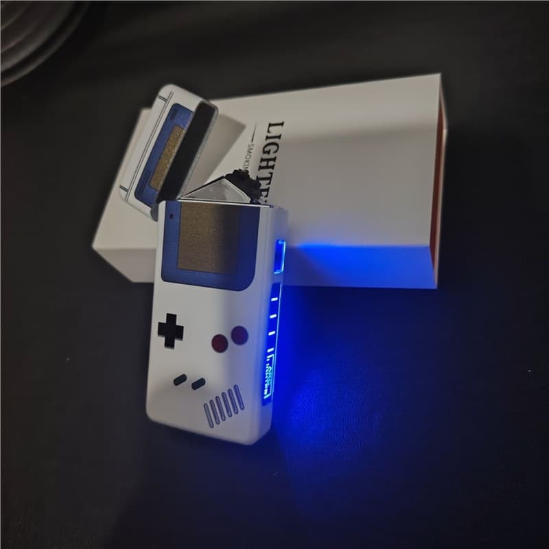 [Multi-platform Drop Shipping] Dual Arc Windproof USB Lighter with Personalized Gaming Console Design, Creative Gift for Men/Boyfriend
