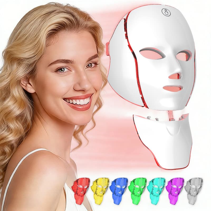 Cross-border Seven-Color Light Beauty Mask Home Facial Mask Skin Rejuvenation LED Light Therapy Mask Beauty Device