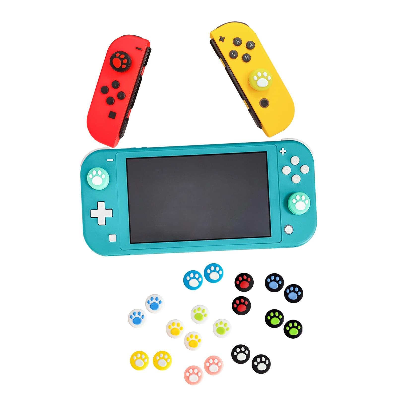 Switch Lite Cat Paw Button Caps Switch/OLED Cat Paw Gaming Handle Joystick Caps NS Mushroom Head