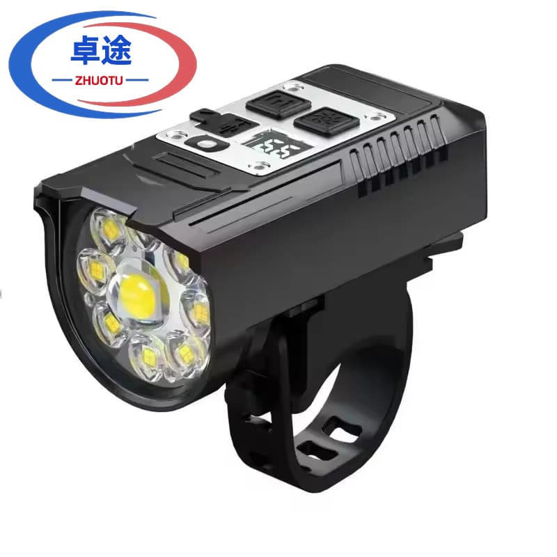 Cross-Border TYPE-C Charging High-Brightness Night Riding Light, 9-LED High-Capacity Strong Flashlight Cycling Equipment