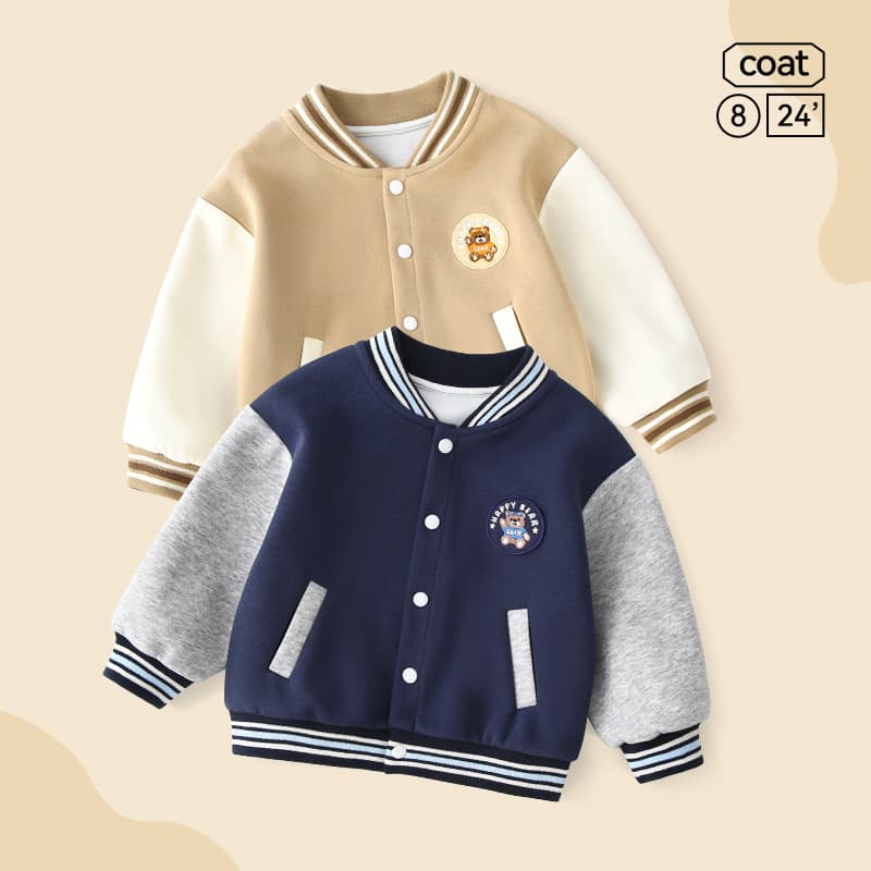 Spring and Autumn Children's Jacket Boys Baby Baseball Jacket Girls Top Casual Infant Toddler Clothes Wholesale