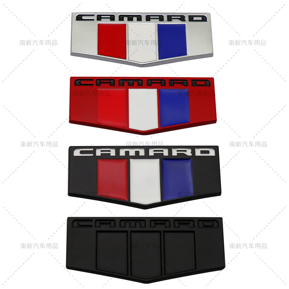 Side emblem fender English car badge for Chevrolet Camaro, modified rear tail car sticker