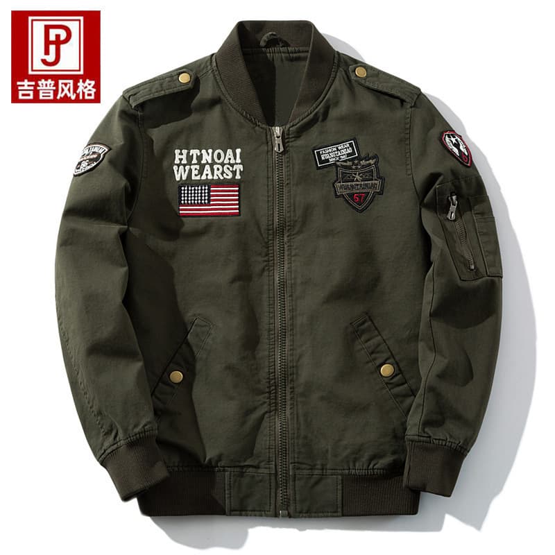Cross-border foreign trade spring and autumn Air Force One casual jacket outdoor large size cotton men's jacket men's jacket