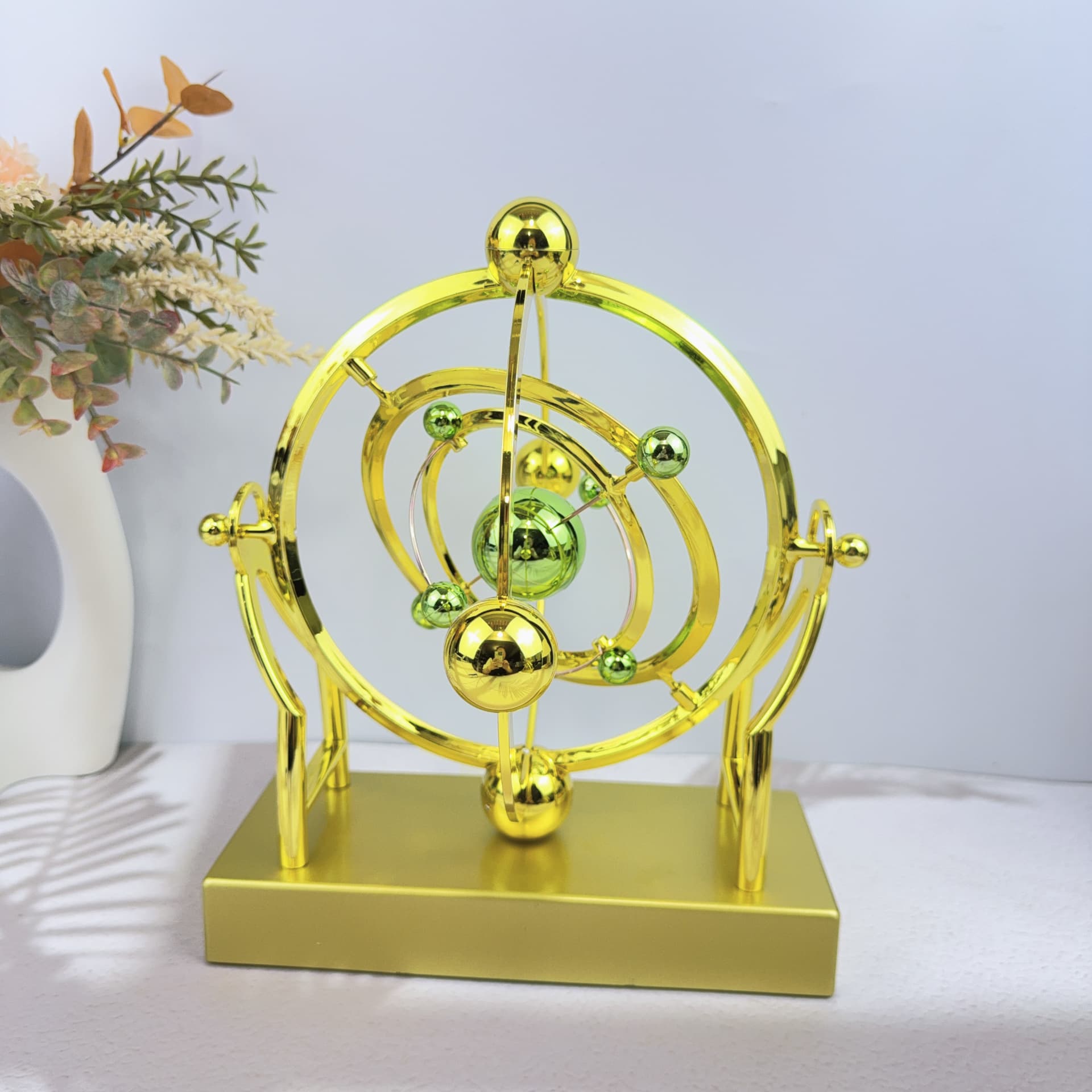 2510 Planet Newton's Pendulum Perpetual Motion Sphere Celestial Model Dynamic Orbit Craft Newton's Swing Decoration