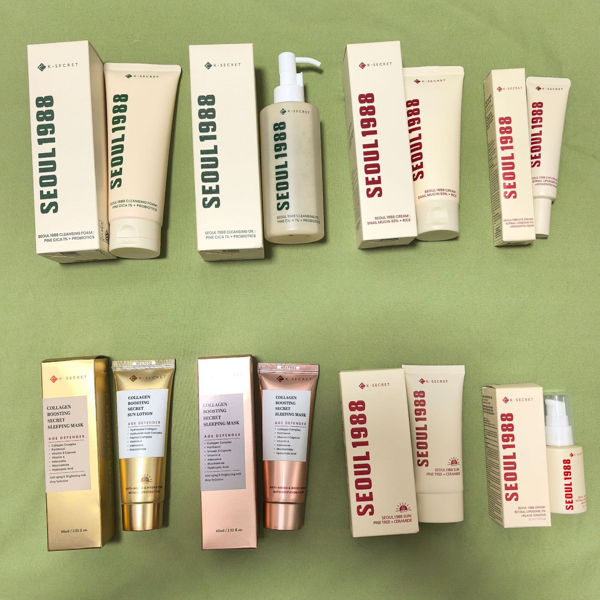 Cross-border K-Secret Seoul 1988 Essence Eye Cream Sunscreen Snail Face Cream Facial Cleanser Full Series Eye Wrinkle