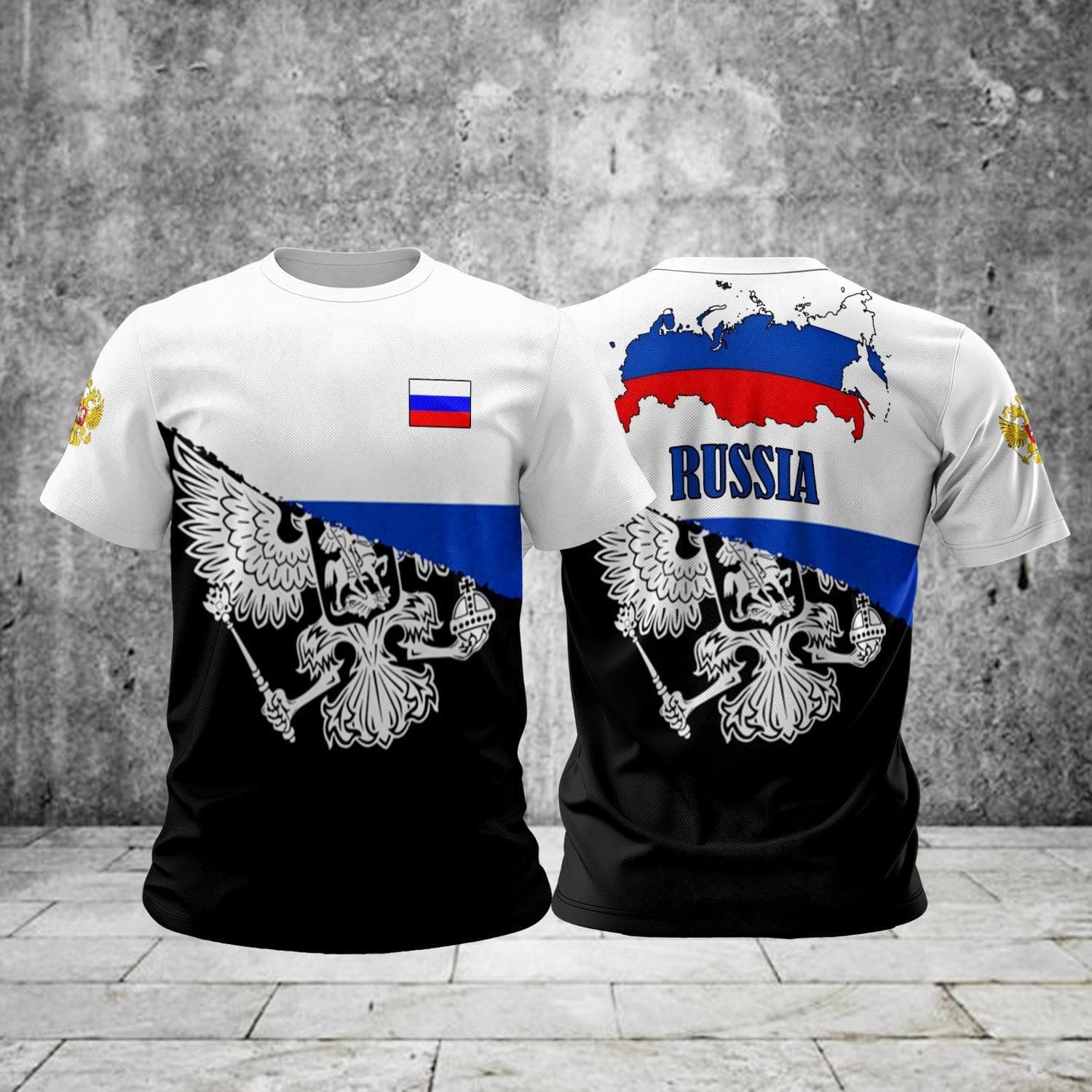 2026 New Men's T-Shirt 3D Russia Flag Short Sleeve T-Shirt for Men Oversized T-Shirt Men's Clothing Summer