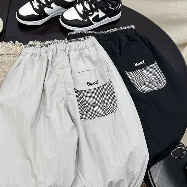 Kids Lantern Pants Summer Thin Toddler Loose Casual Pants Baby Korean Style Long Pants Boy Elastic Waist Pants Summer