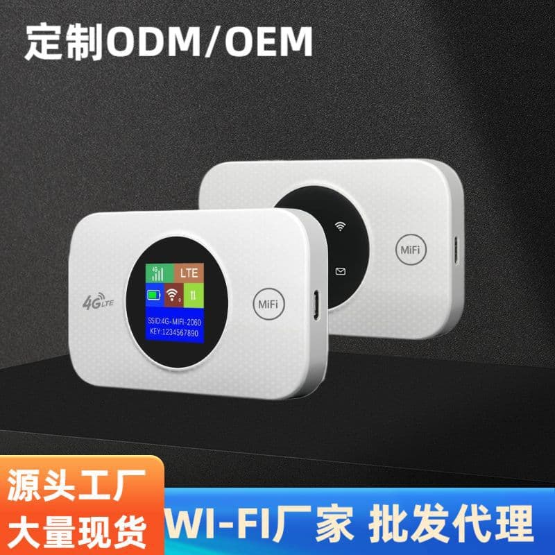 4G Portable WiFi with Colorful Light, Wireless MiFi with SIM Slot, Removable Battery Mobile Router