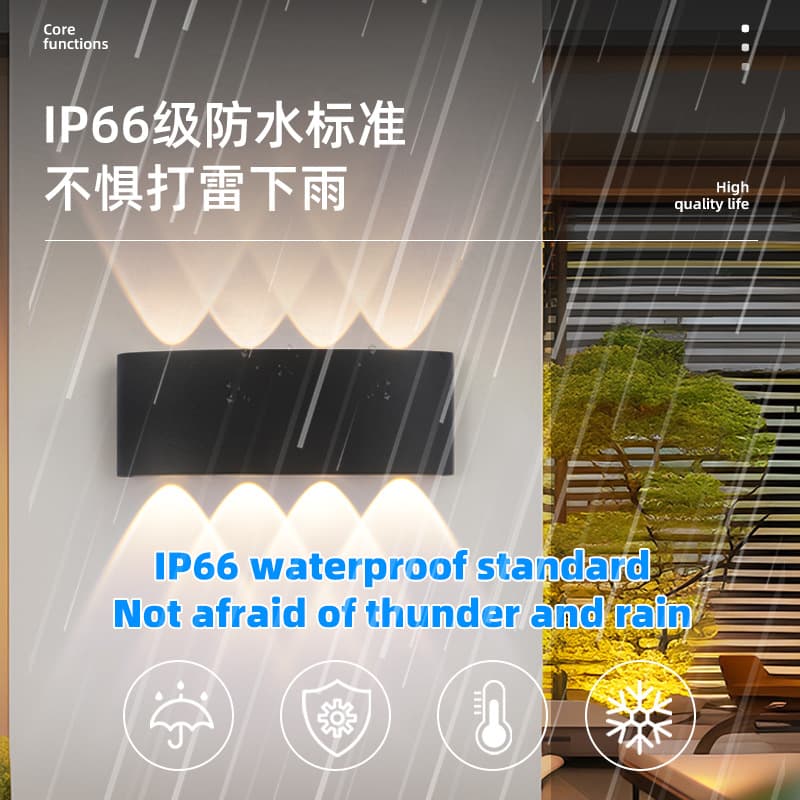 Outdoor waterproof solar wall light with smart remote control, cross-border supply, bedside and homestay bestseller, in-stock wholesale