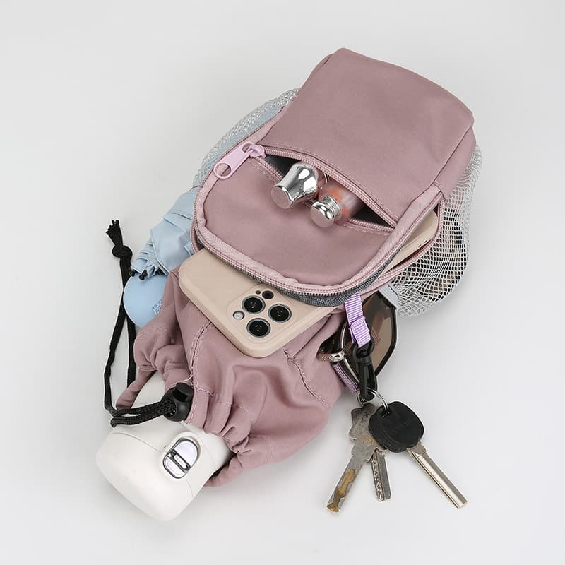 Crossbody & Handheld Water Bottle Bag, Large-Capacity Insulated Cup Holder, All-in-One Storage Pouch for Outdoor Cycling and Walks with Phone Pocket
