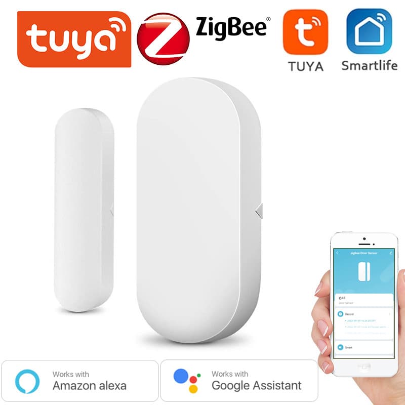 Tuya Smart Zigbee Door Sensor Zigbee Door and Window Sensor Remote Alarm Tuya App