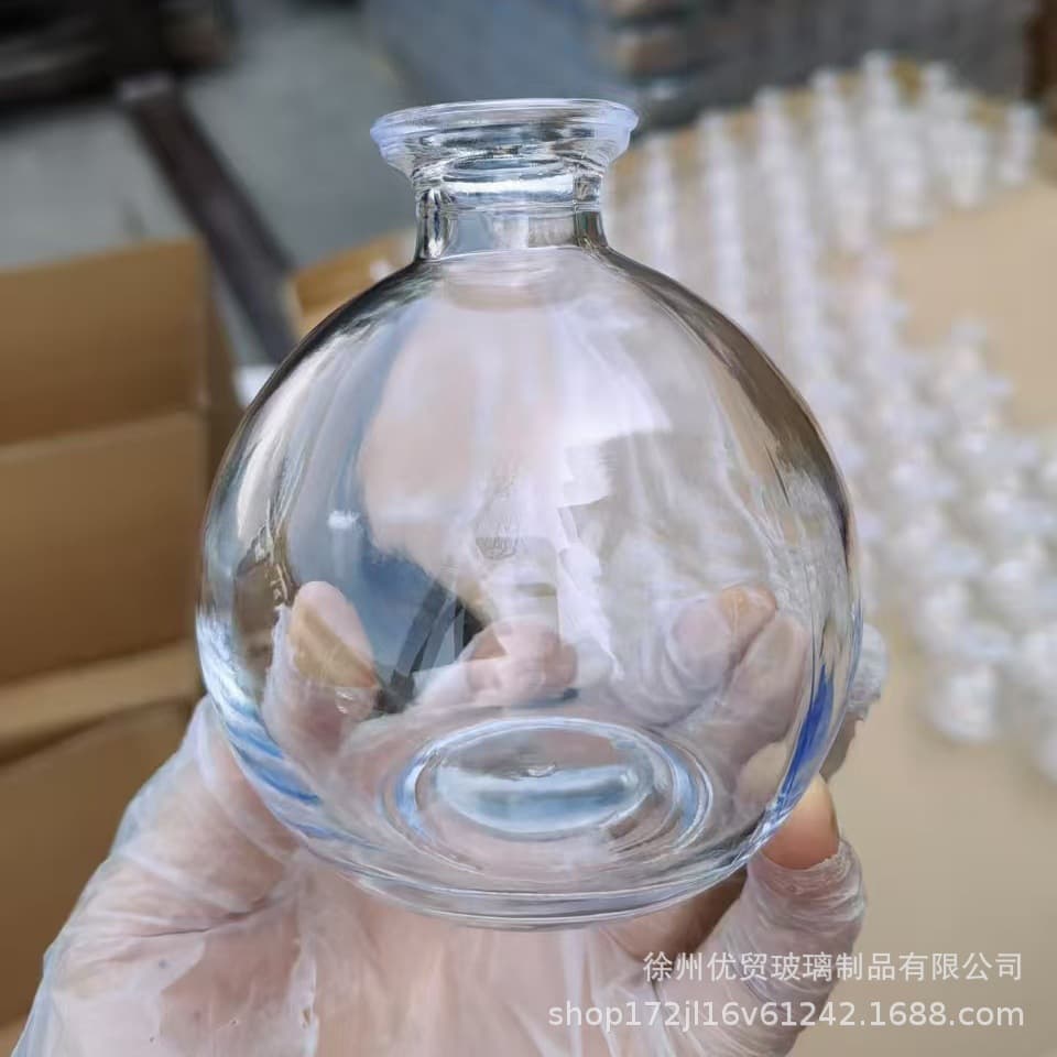 In Stock 120ml/180ml/250ml Crystal White Round Ball Bottle with Cork, Drift Bottle, Wish Bottle, Essential Oil Bottle