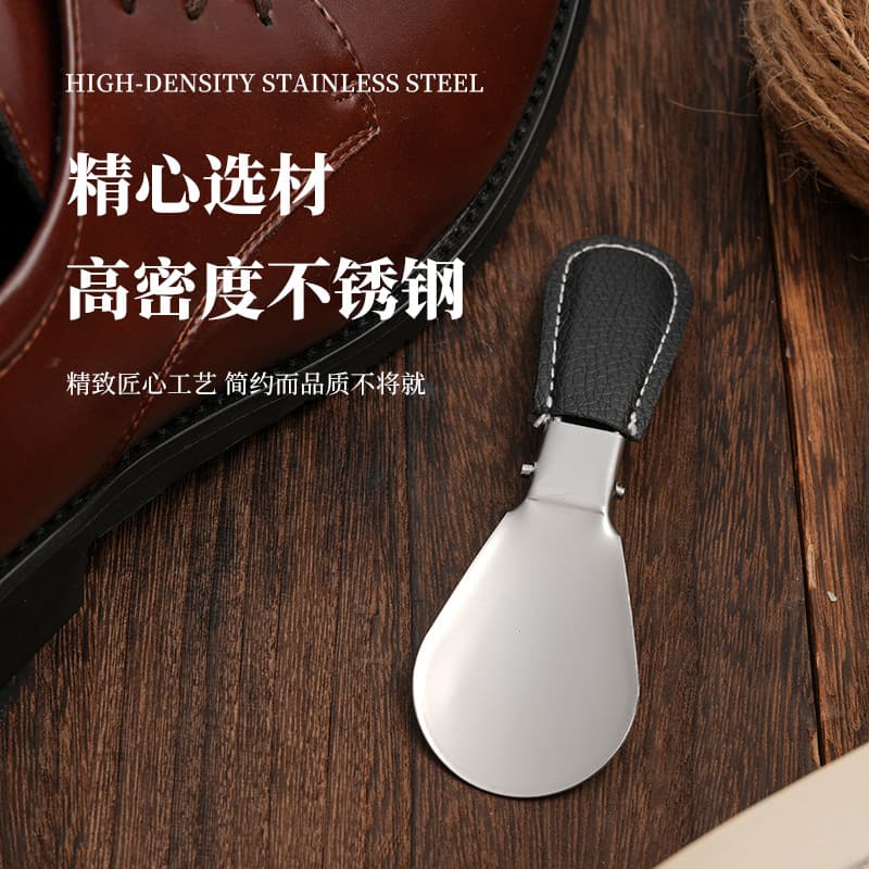 Wholesale Foldable Stainless Steel Shoe Horn - Home Use No-Bend Shoe Aid - Wooden Shoe Horn for Easy Wearing