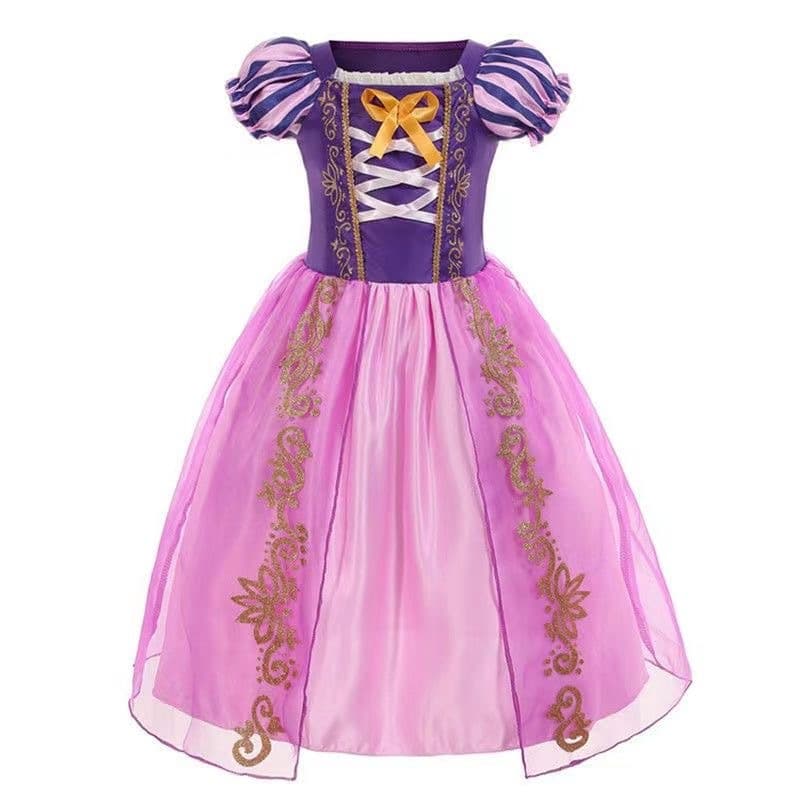 New Princess Sofia Dress, Popular in Europe and America, Girls' Puff-Sleeved Princess Dress, Frozen Party Dress