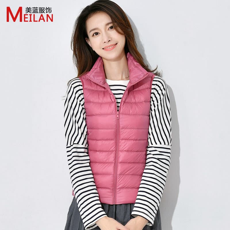 Women's Short Down Vest, Lightweight Down Vest, Winter Down Jacket, Outerwear