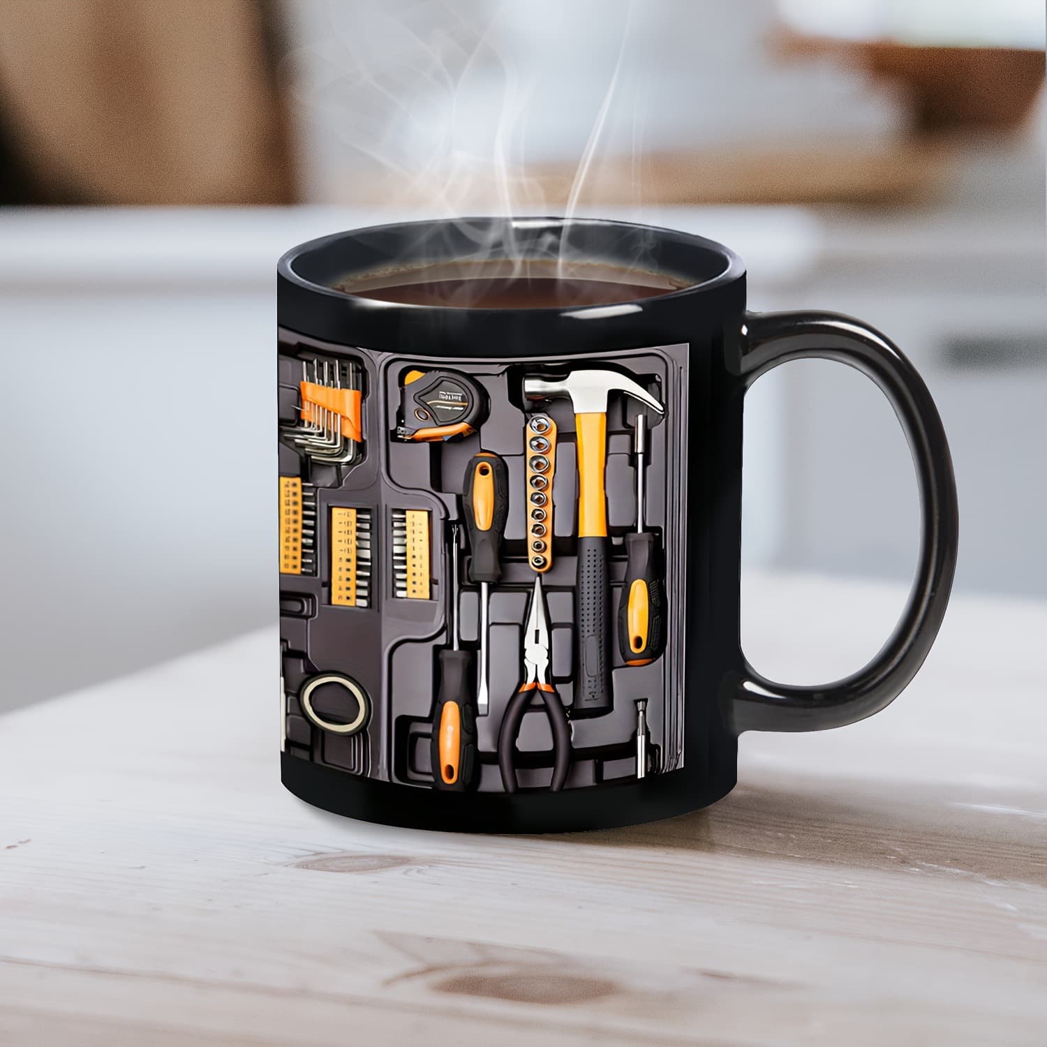 Cross-border Black Toolbox Mug Men's Creative Cup Mechanist Ceramic Cup with Logo Print Coffee