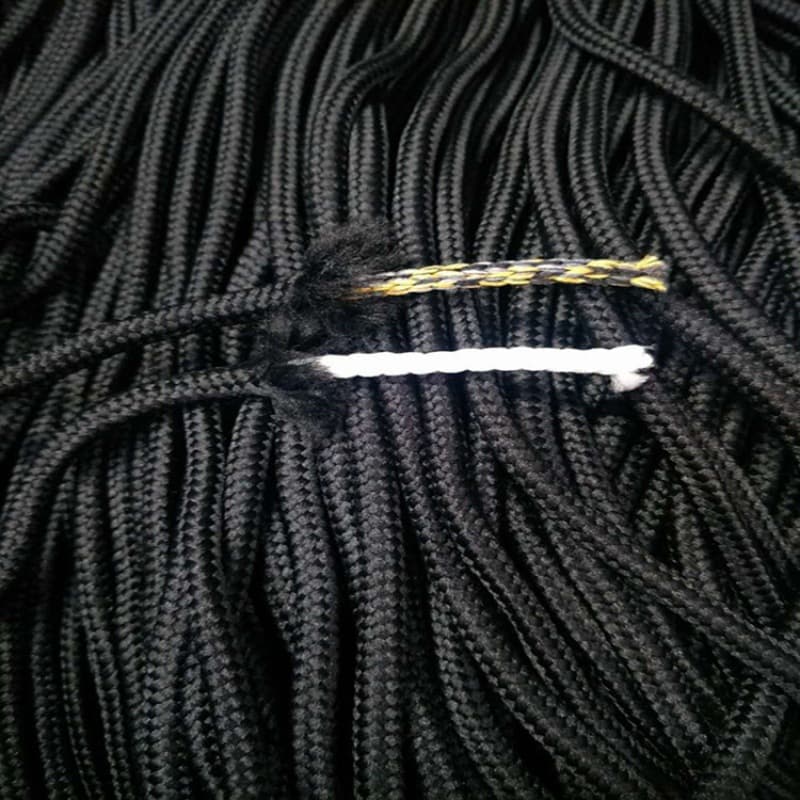 Factory Wholesale 4mm-5mm Black-White Polypropylene Low-Elastic Yarn, Polyester Rope Core, Nylon PP Drawstring Waistband Cord