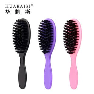 Portable Men's Slicked-Back Hair Styling Comb and Loose Hair Cleaning Brush, Beard Care Comb, Plastic Nylon Beard Brush