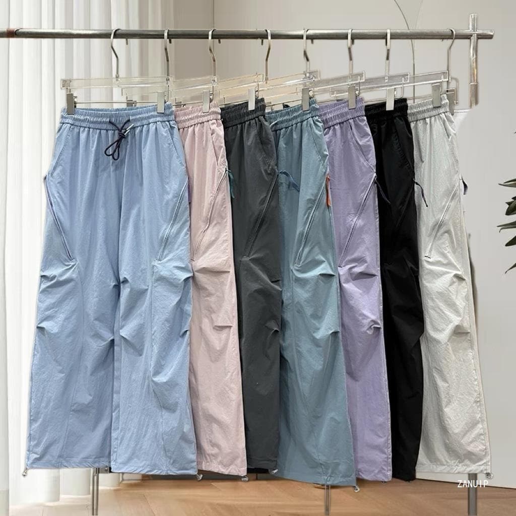 Outdoor mountain style men's paratrooper pants, waterproof, breathable, quick-drying, thin mountaineering overalls, casual pants