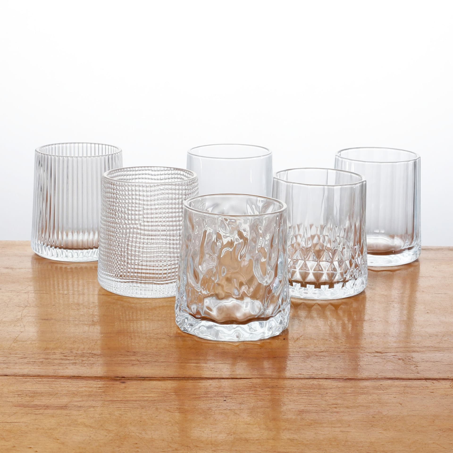 Glacier pattern glass water cup light luxury household complete set of foreign wine glass milk glass juice beer glass cold kettle set