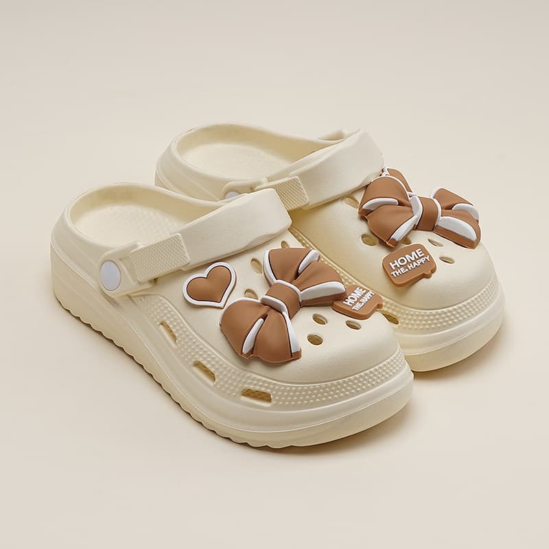Women's Croc Shoes with a Stepping-On-Clouds Feel, New Summer Style, Soft Sole, Height-Increasing, Closed-Toe, Outdoor Slippers, Non-Slip, Thick Sole, Odor-Resistant