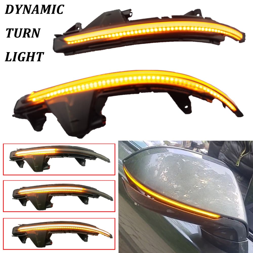 For Audi A7 S7 RS7 4G8 2010-2017 Rear View Mirror Dynamic Turn Signal Flowing Light