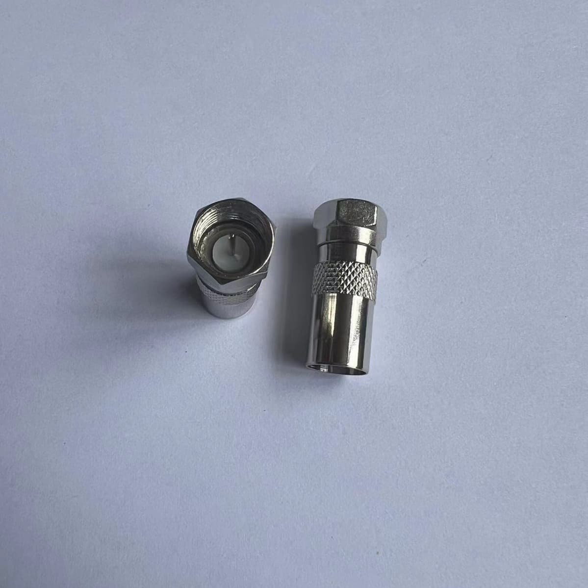 TV Male/Female Coaxial Connector, Ready Stock for DIY Antenna and Video RF Cable Plugs with Bamboo Joint