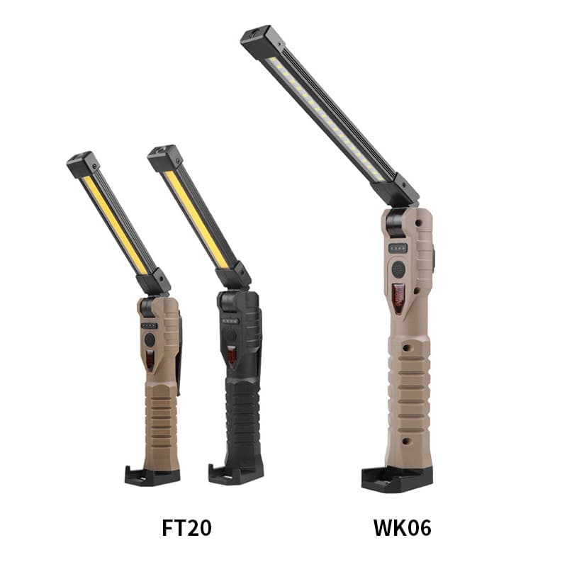 Cross-border new double-sided COB folding work light strong magnet 3 light sources high-luminance emergency flashlight inspection light