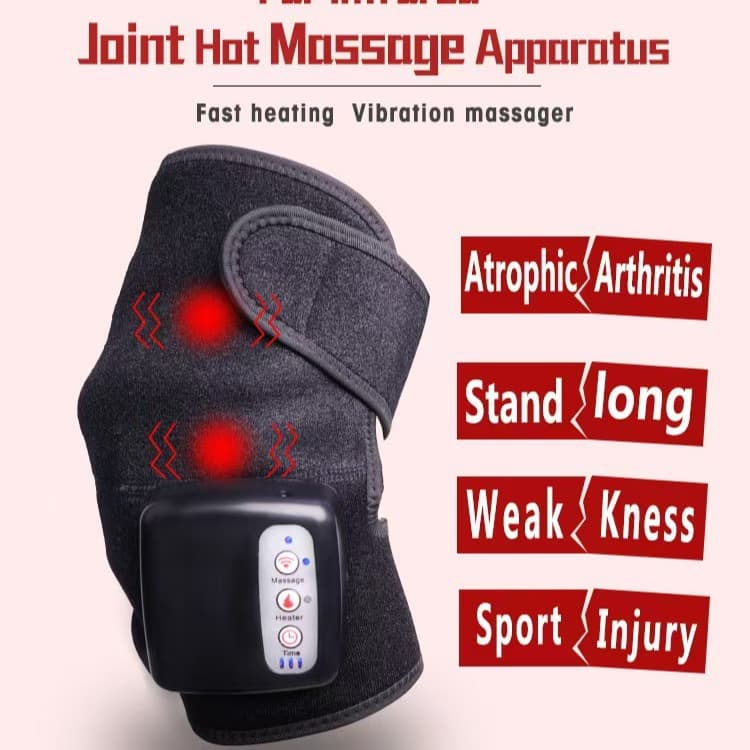 Knee and shoulder massager with heat therapy and vibration to protect knee joints and care for cold legs. Multifunctional massager in various sizes.