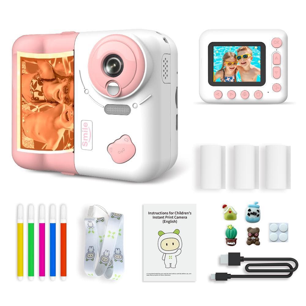Instant Kids Print Camera, Digital Camera with HD Photo Capture, One-Second Color Photo Output, New Model