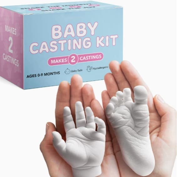 New Cross-Border Baby Hand Mold Plaster Kit 3D DIY Mold Newborn Footprint Baby Keepsake