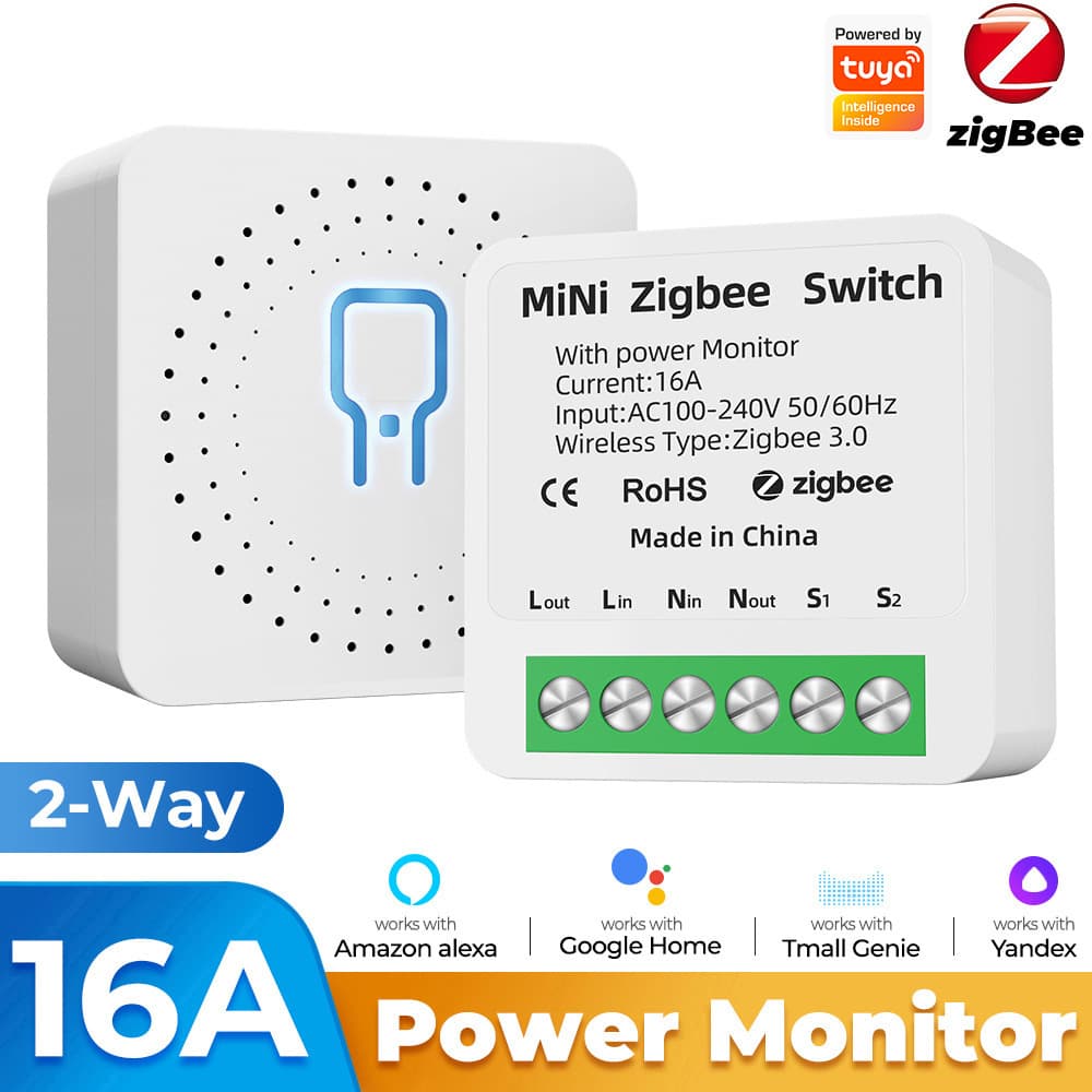 Zigbee In-Wall Box Smart Home Switch Actuator Controller Module Tuya APP Voice Timing Switch Light