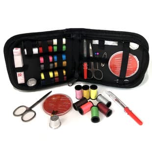 Portable Sewing Kit for Home, 10-Piece Sewing Tools Set, Needle and Thread Box Set, Sewing Tool Kit with Case
