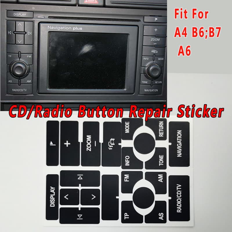 Suitable for Audi A4 B6;B7/ A6 CD/radio panel repair stickers button repair stickers
