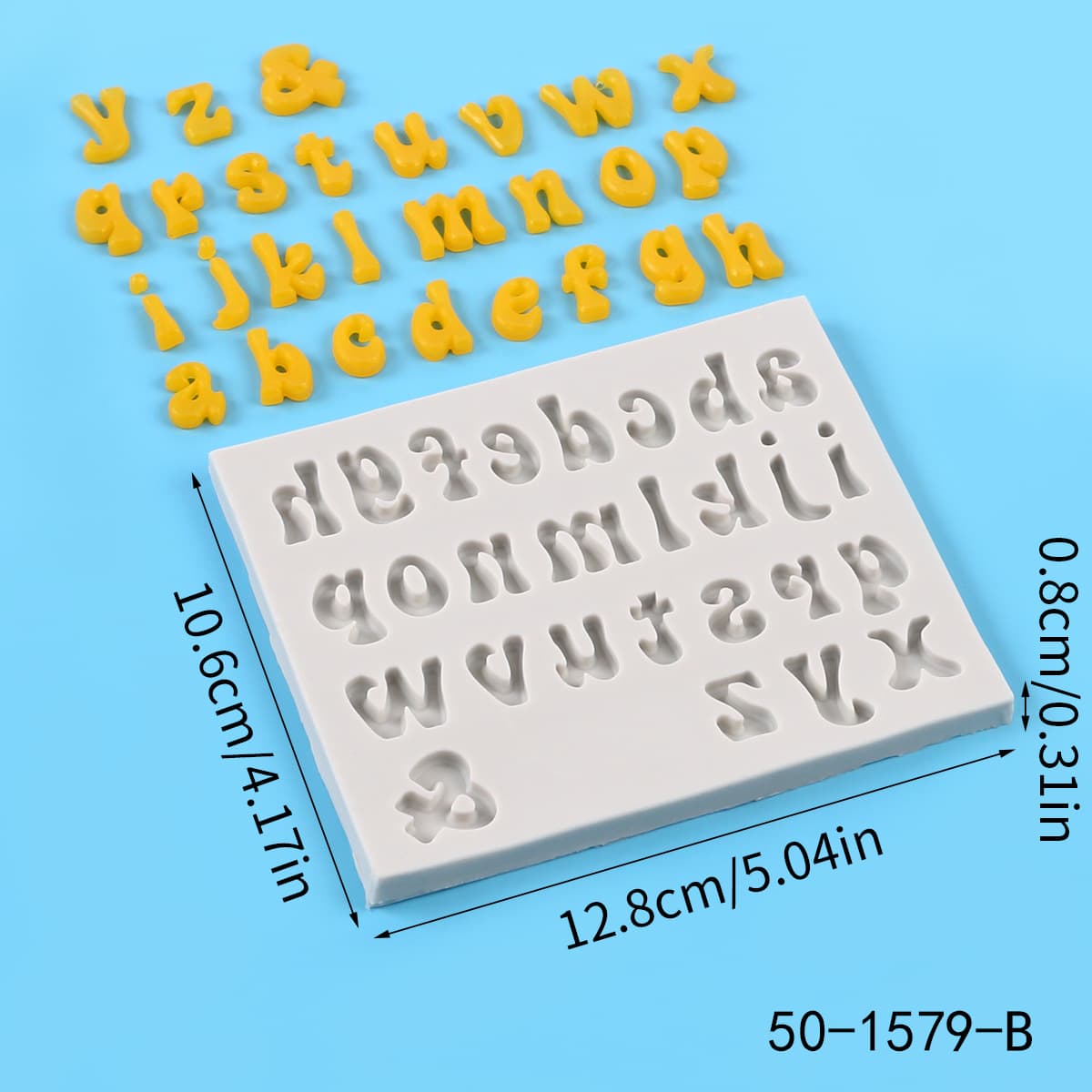 DIY Baking Uppercase and Lowercase Letters and Numbers Liquid Silicone Chocolate Molds, English Fondant Cake Decoration Clay Molds