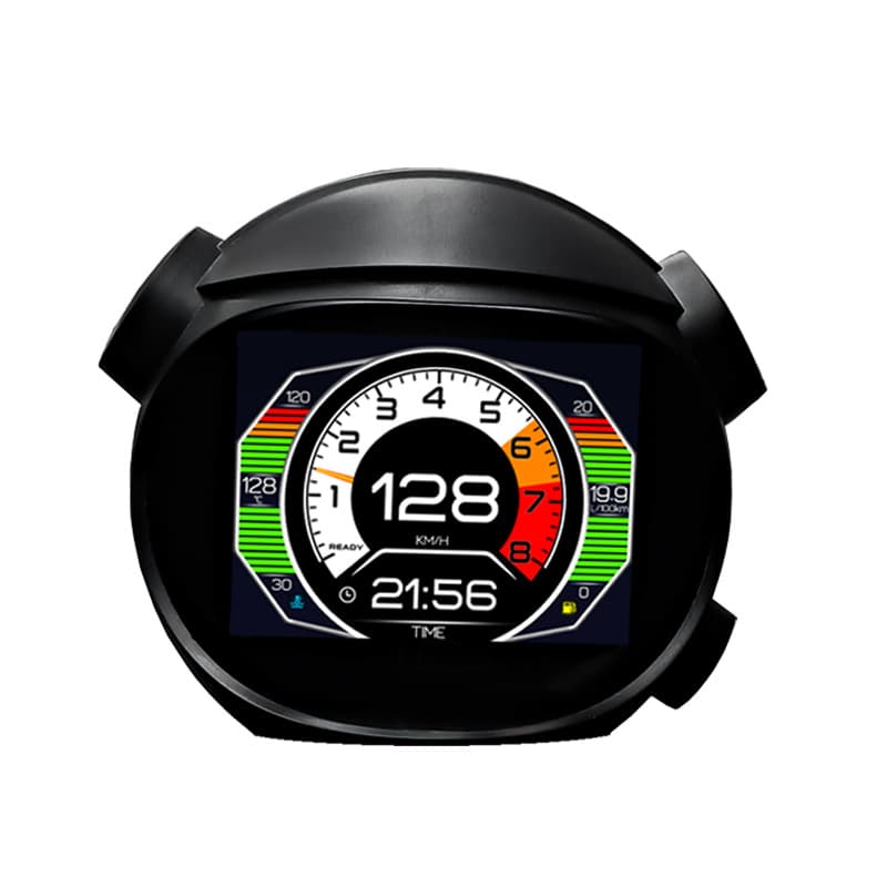 Car Multifunctional Instrument Board Modification OBD Temperature Gauge Speed Voltage Oil Consumption Mileage LCD Display
