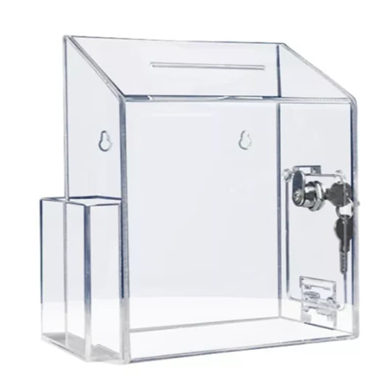Cross-border Acrylic Donation Love Box Charity Donation Suggestion Box Voting Election Box Office Voting Box with Lock