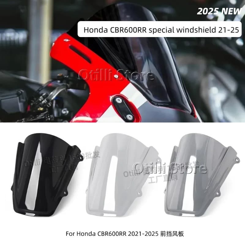 Motorcycle Modified Acrylic Front Windshield for Honda CBR600RR 2021-2025 Cross-border