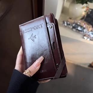 New Multifunctional Passport Holder with Card Sleeve, Travel Passport Wallet for Men and Women, Ticket and Document Organizer