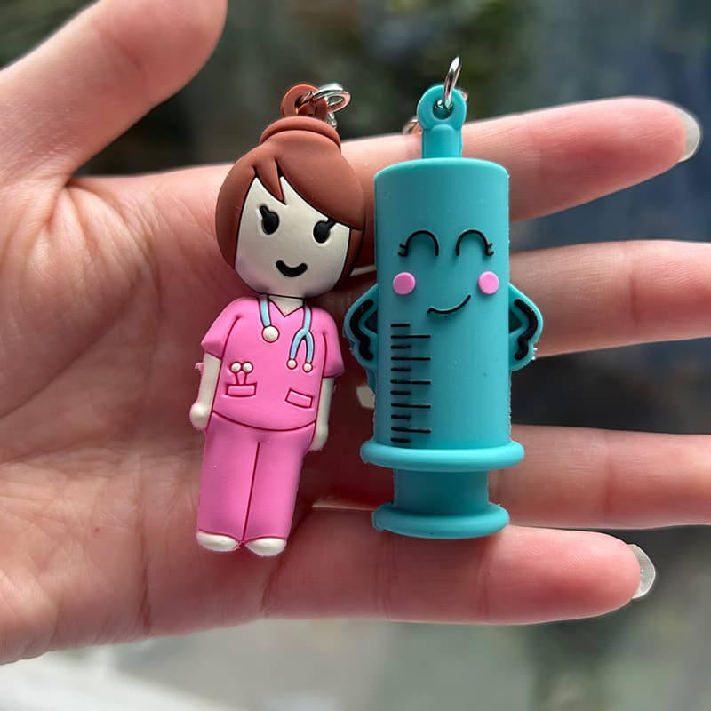 Ampoule Bottle PVC Soft Rubber 3D Cute Cartoon Creative Personalized DIY Small Gift Pendant Promotional Item Factory Wholesale Direct Sales
