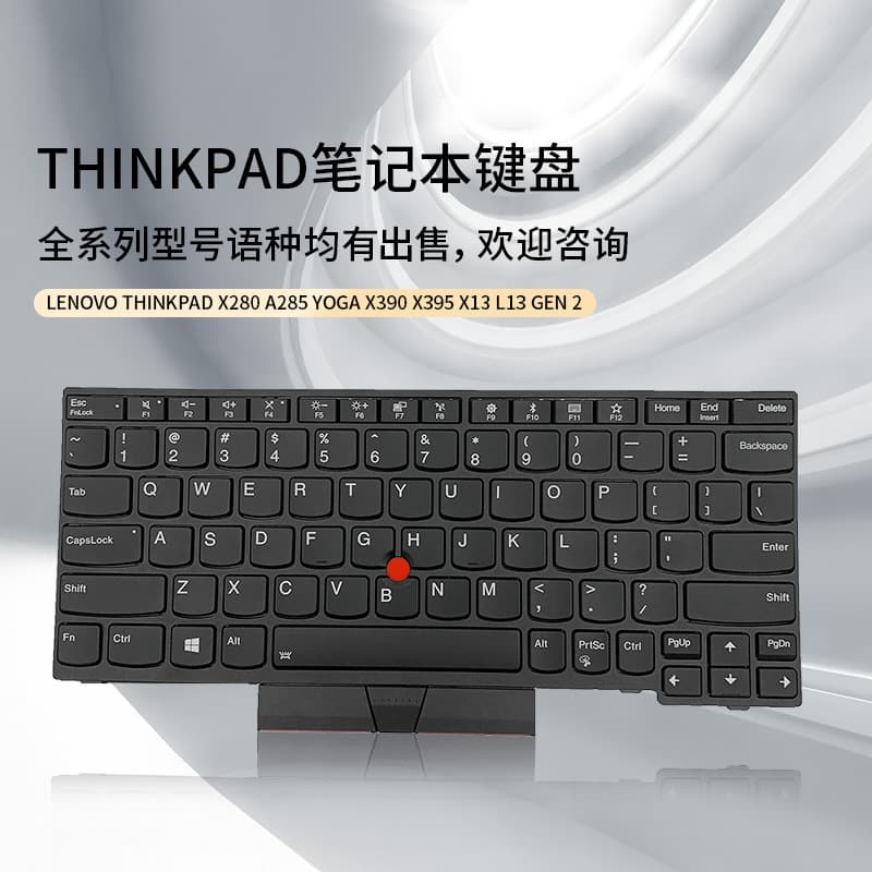 US/RU/SP/AR/BR/LA compatible Lenovo X280, A285, YOGA X390, X395 laptop keyboard.