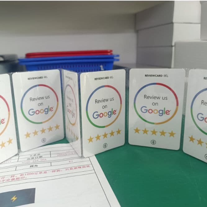 Cross-Border Hot Selling Google Review Card Restaurant Order Card Custom NFC Google Review Card