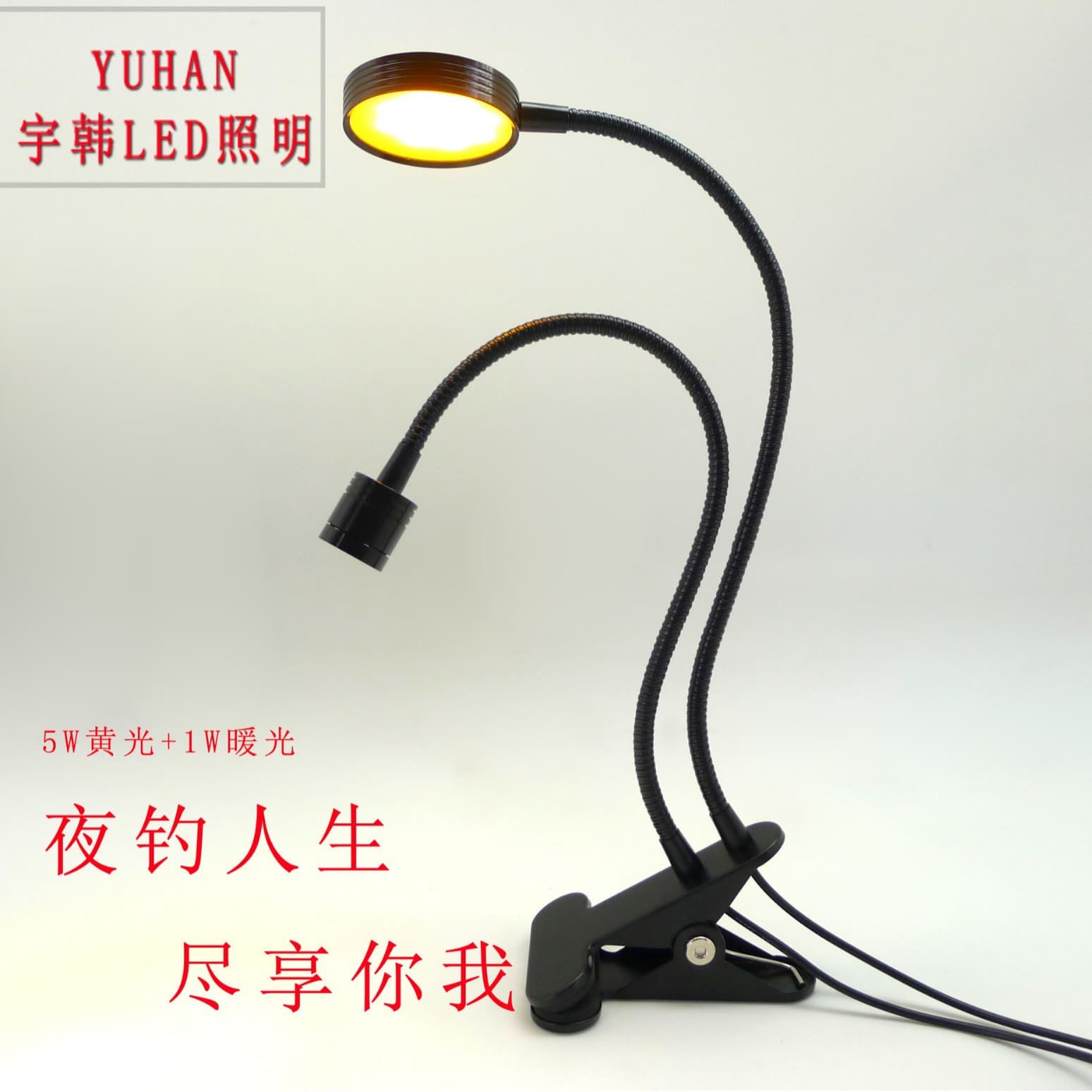 Direct from manufacturer, LED raft fishing lights, yellow light fish attractors, dual-head fishing lamps.