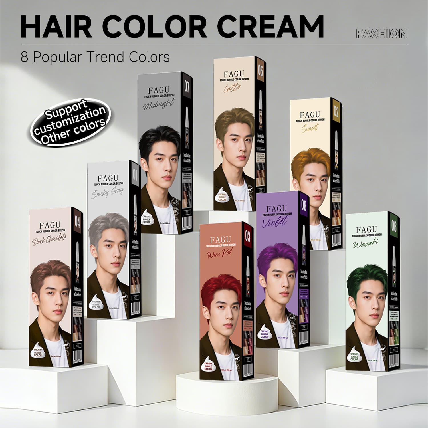 Hair Dye One-Comb Black Color Hair Dye Cream, Temple Gray Hair Coverage Black, for Elderly Home Use, Factory Wholesale Hair Dye