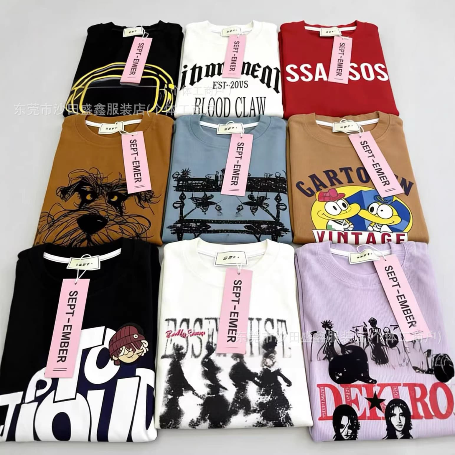African Hot-Selling Men's Cotton T-Shirt 350g Mixed Colors