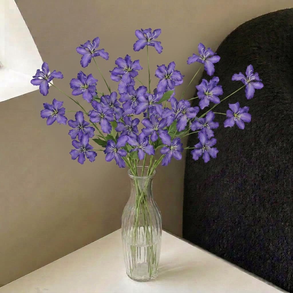 5-head iris wedding simulation flower wedding hall display window landscaping decoration floral fake flower diy material