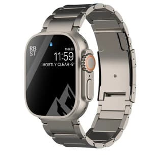 For Apple Watch Ultra Pure Titanium Band, Apple S8 Band, iWatch 1-9 Gen Titanium Alloy Band