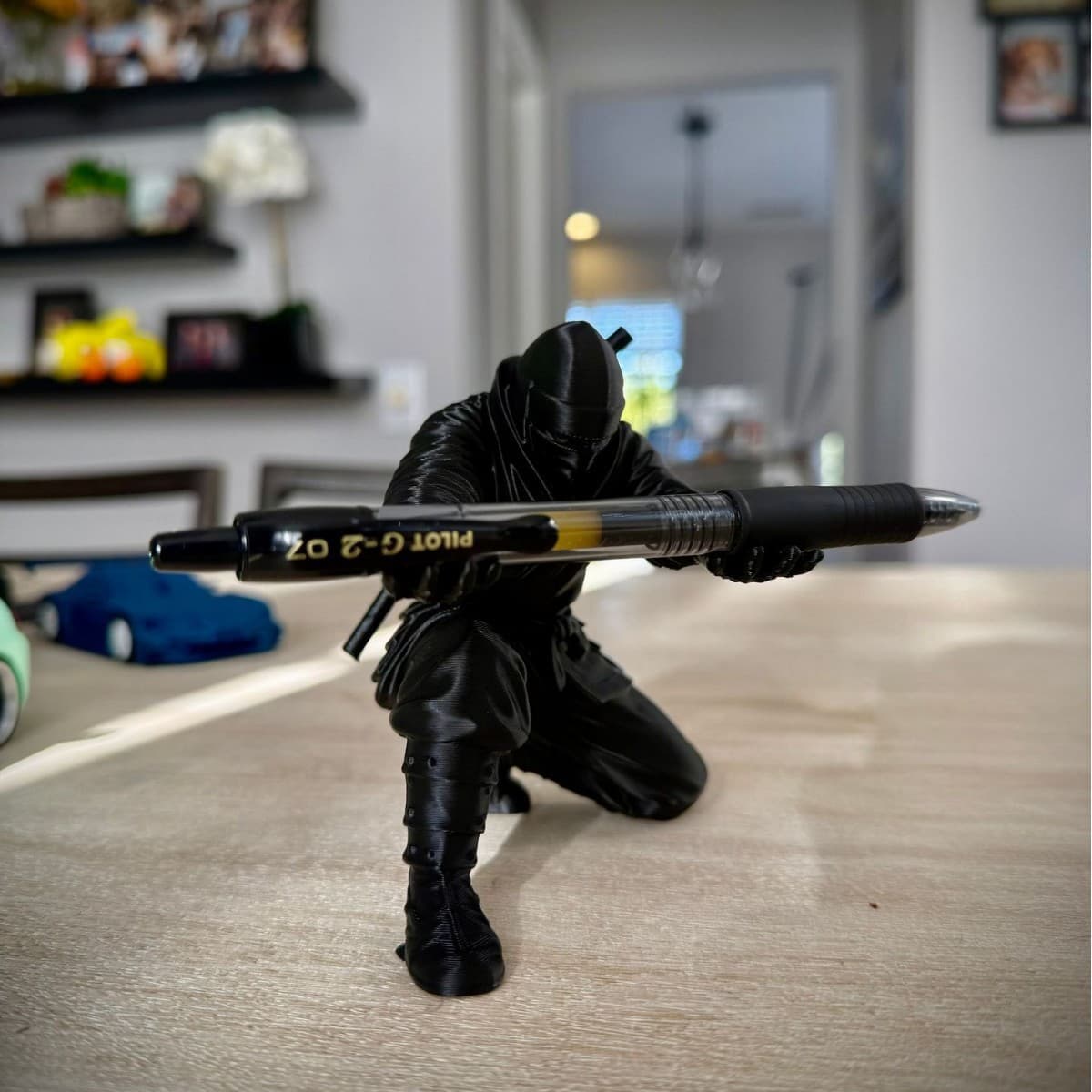 Cross-border New 3D Printed Ninja Pen Holder Desktop Storage Ornament Figure Multifunctional Pen Holder 3D Printed Ornament Desk